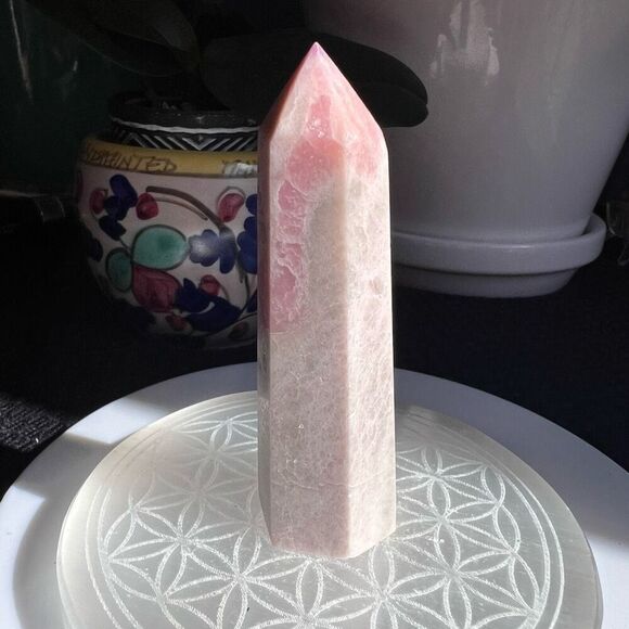 Pink Opal Crystal‎ Tower Meditation Healing Stone (#3) - Picture 4 of 10